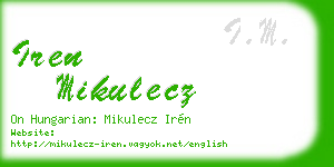 iren mikulecz business card